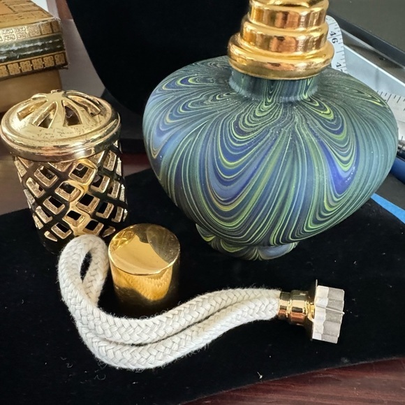 La Tee Da home fragrance lamp large glass tapered lattice crown grey multi - Picture 4 of 14